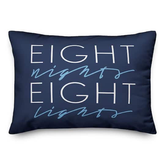 Eight Nights Eight Lights 14x20 Spun Poly Pillow